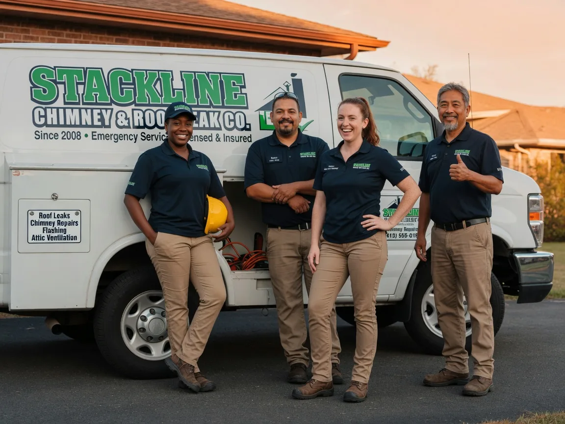Chimney flashing repair company in Caddo, TX